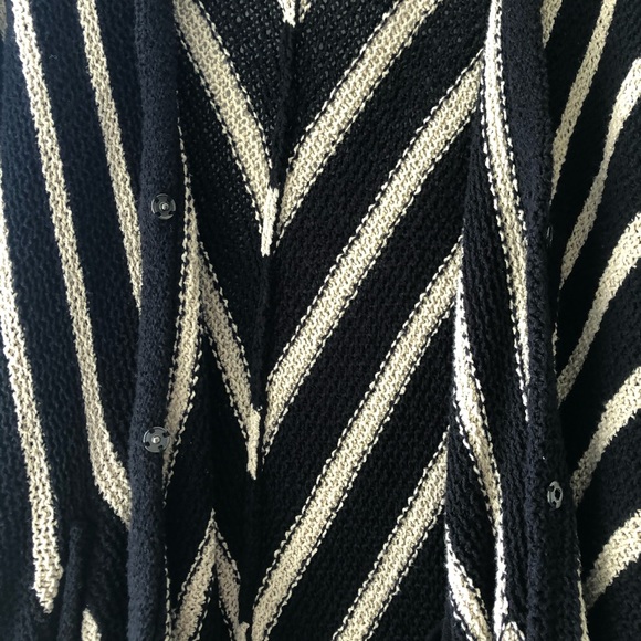 Free People Circle Back Stripe Poncho Cardigan - Picture 7 of 9